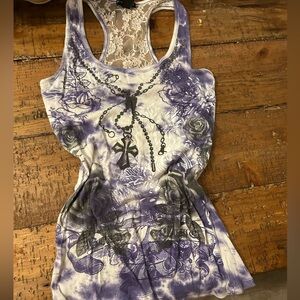 Y2K Purple Lace Tank